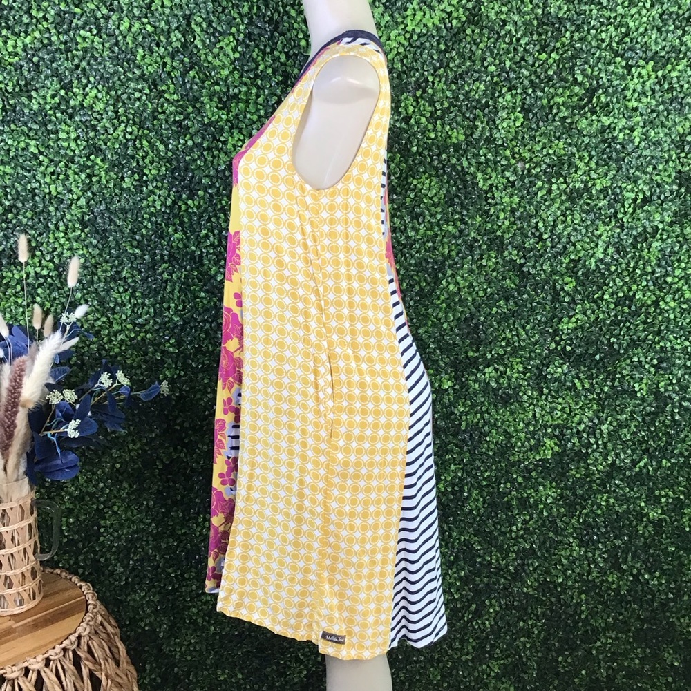 Matilda Jane Yellow Patchwork Shift Dress - image 3